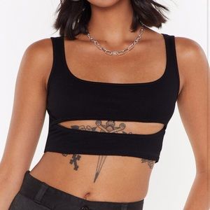 Cut- out black tank